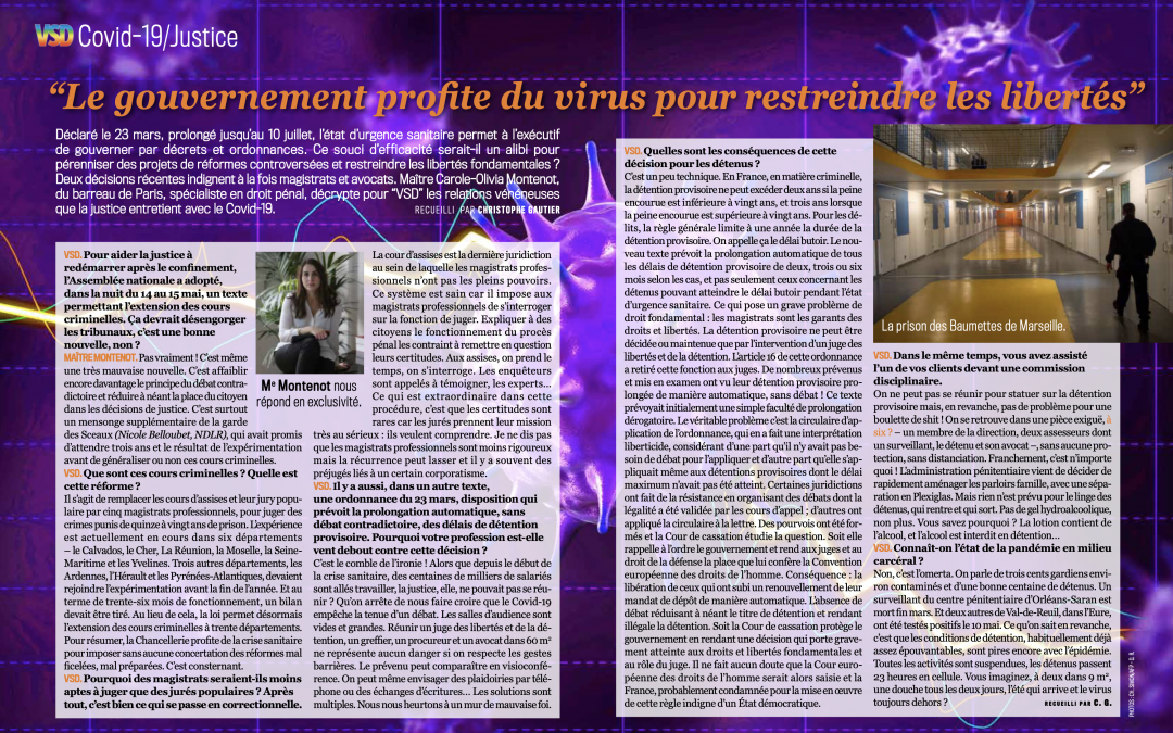 Maître MONTENOT condemns the government’s policy, which has seriously undermined civil liberties